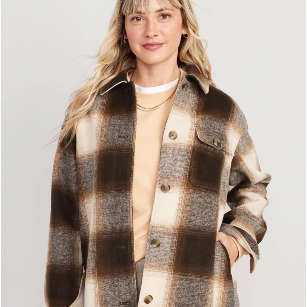 Brown plaid shacket